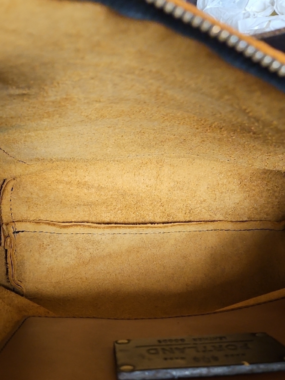 Everyday Leather Tote in Warm Tan with Dark Brown Handles Medium. - Picture 12 of 12